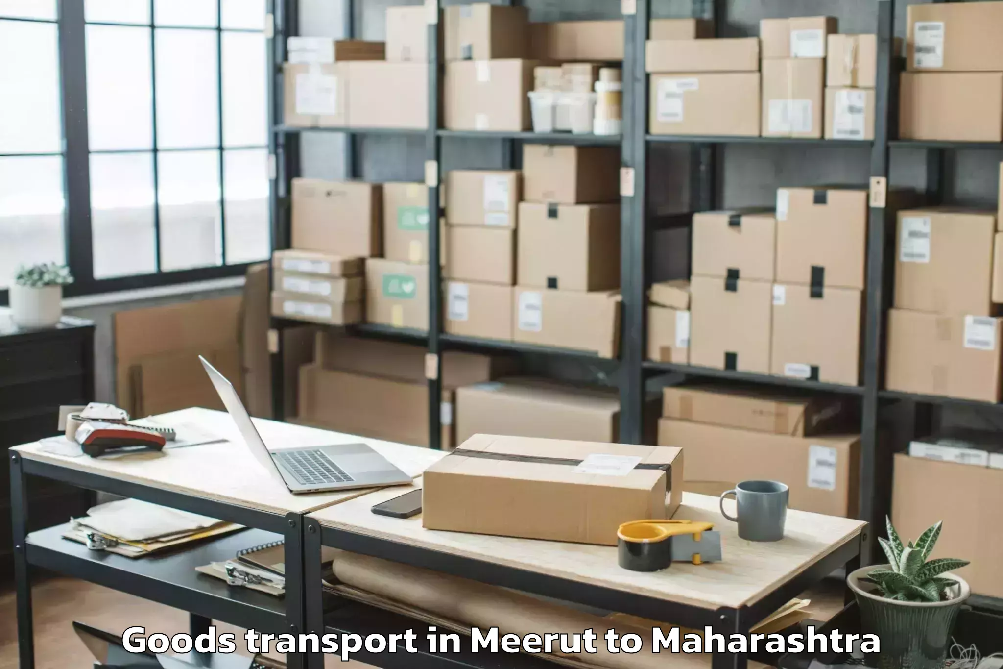 Trusted Meerut to Shirdi Airport Sag Goods Transport